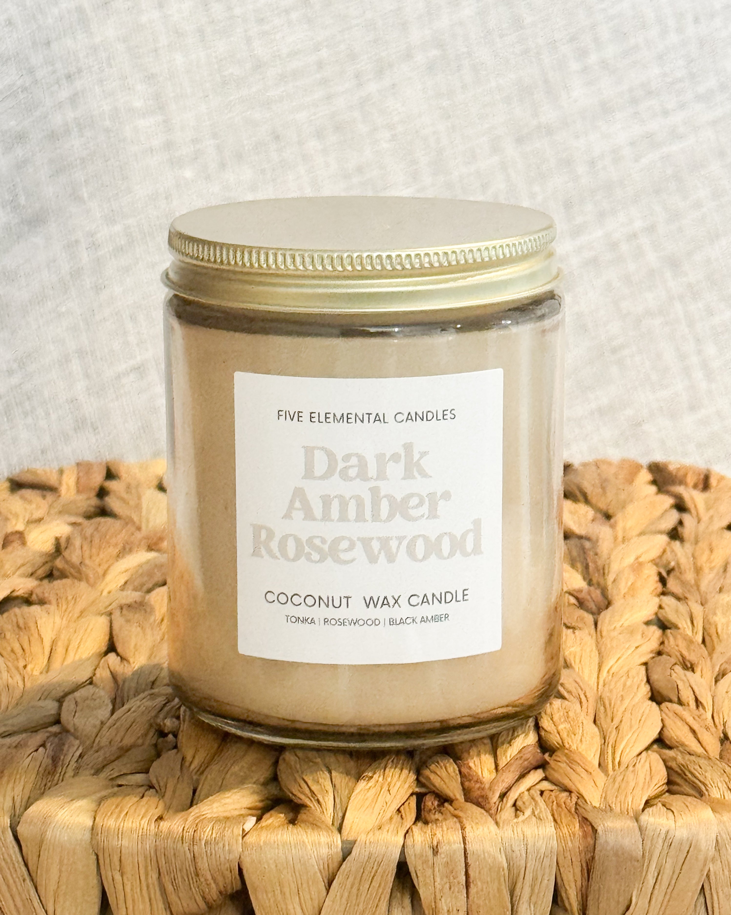 Dark Amber Rosewood - fiveelementalcandles