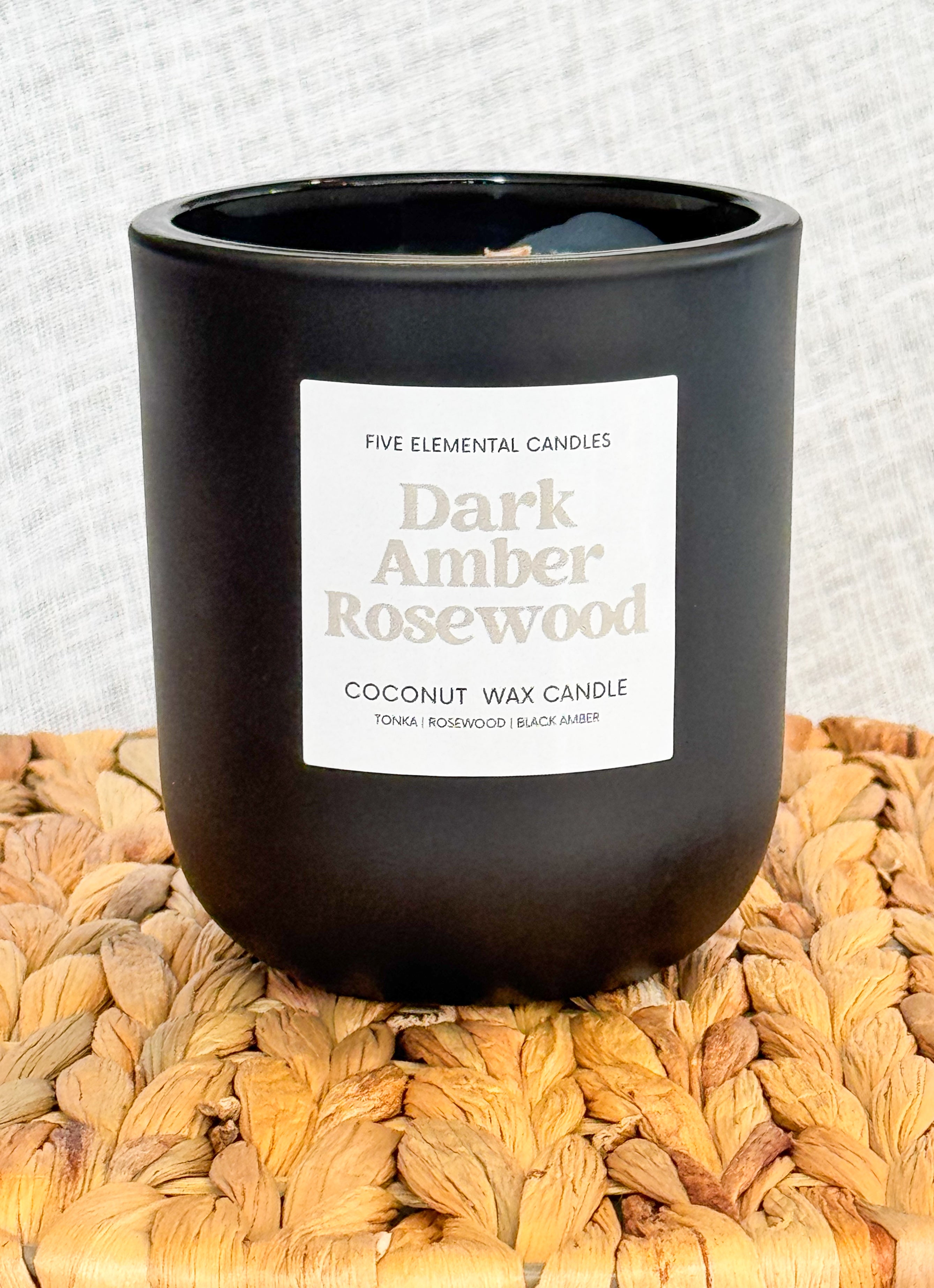 Dark Amber Rosewood - fiveelementalcandles