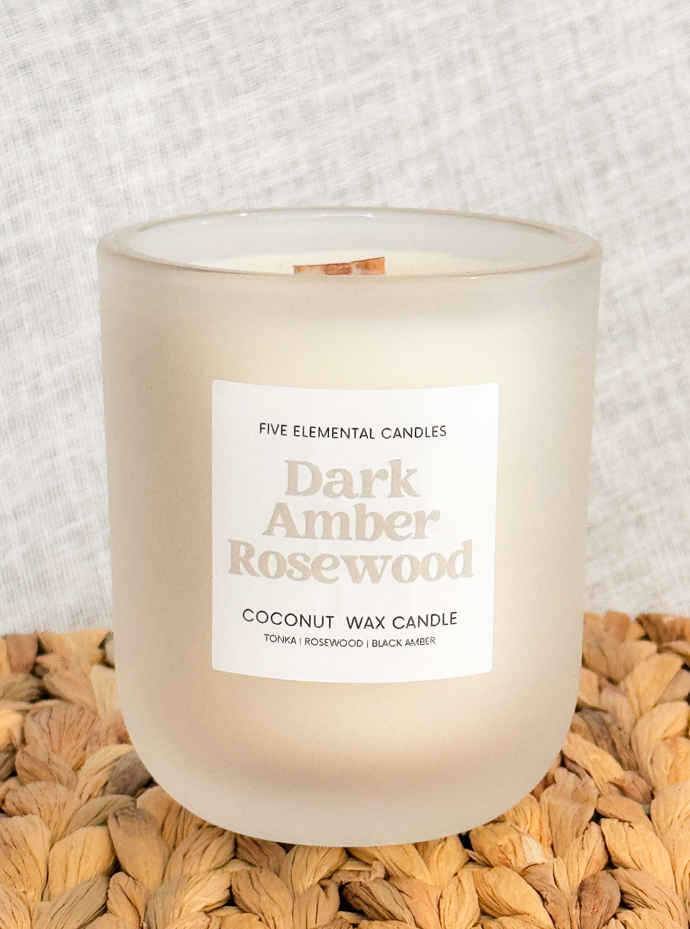Dark Amber Rosewood - fiveelementalcandles